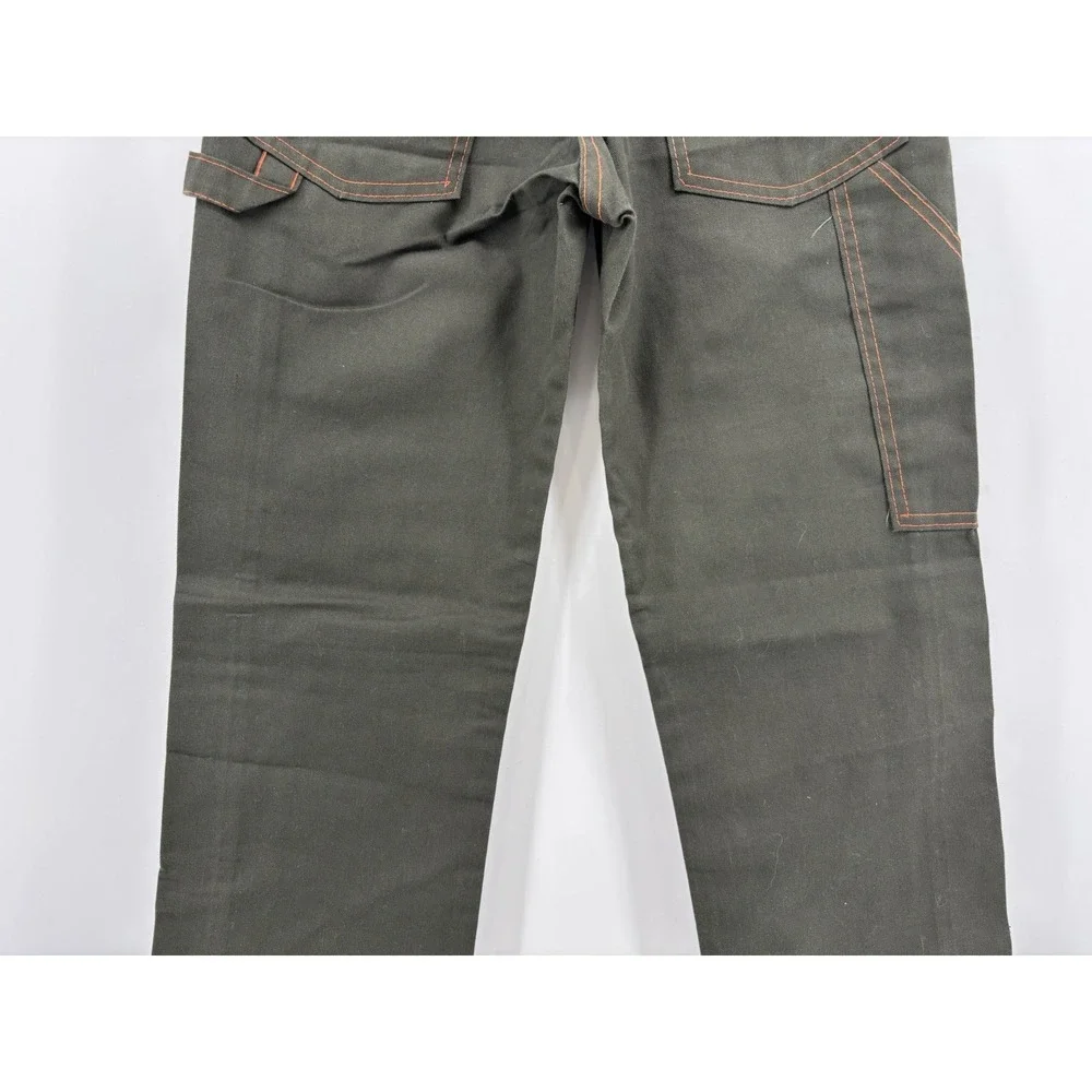 Vintage Ely Mens Buckle Back Jeans Dark Green Denim 26x32 Retro Cinch Back